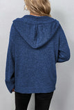 Fashionkova - Caramel Colour Casual Solid Buttons Hooded Collar Tops