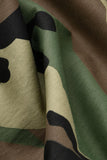 Fashionkova - Green Turndown Collar Letter Print Camouflage Patchwork Print Long Sleeve Coats & Cardigan