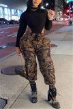 Fashionkova - Camouflage Street Camouflage Print Pants Straight Bottoms