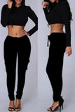 Fashionkova - White Fashion Casual Solid Basic Regular Mid Waist Trousers