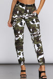 Fashionkova - Camouflage Drawstring High Print camouflage pencil Pants Bottoms