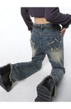 FashionKova - Back Star Patchwork Flare Jeans