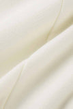 Fashionkova - White Fashion Casual Solid Patchwork Hooded Collar Outerwear