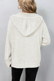 Fashionkova - Caramel Colour Casual Solid Buttons Hooded Collar Tops
