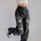 FashionKova - Ripped Loose Jeans