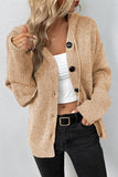 Fashionkova - Caramel Colour Casual Solid Buttons Hooded Collar Tops
