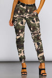 Fashionkova - Camouflage Drawstring High Print camouflage pencil Pants Bottoms