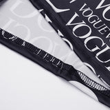 Fashionkova - Color Blue College Print Patchwork Loose High Waist Wide Leg Full Print Bottoms