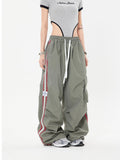 FashionKova - Vintage Side Striped Baggy Cargo Sweatpants