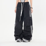 FashionKova - Vintage Side Striped Baggy Cargo Sweatpants