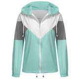 Fashionkova  Patchwork Women's Bomber Jacket Casual Zipper Long Sleeve Hooded Lace Up Outwear 2022 Spring Autumn Steetwear Female Tops Jacket