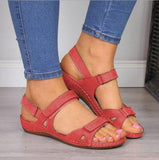 Fashionkova 2022 Women Summer Open Toe Comfy Sandals Super Soft Premium Orthopedic Low Heels Walking Sandals  Toe Corrector Cusion  43