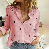 Fashionkova   Women White Shirts Autumn Casual Turn Down Collar Long Sleeve Tunic Button Plus Size Loose Womens Tops And Blouses