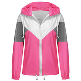 Fashionkova  Patchwork Women's Bomber Jacket Casual Zipper Long Sleeve Hooded Lace Up Outwear 2022 Spring Autumn Steetwear Female Tops Jacket