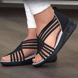 Fashionkova  Sandalias Mujer 2023 Trendy Plus Size Wedges Sandals Women Hollow Breathable Braided Fish Sports Sandals Roman Women Sandales
