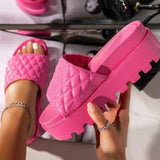 Fashionkova    Summer 2022 Women Luxury Shoes Casual Slides Outdoor Female Flip Flops Summer PU Leather Women's Sandal /Slipper