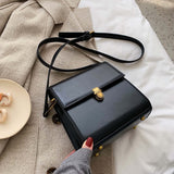 Simple Style Vintage Leather Crossbody Bags For Women 2021 Lock Luxury Shoulder Simple Bag Female Travel Handbags And Purses