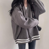 Fashionkova Korean Style Basic Solid Cardigan Sweater Women Preppy Fashion Oversize Long Sleeve Jumper Female Autumn V-Neck Jackets