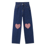 Fashionkova  Blue High Waist Women's Straight Jeans Black Vintage Baggy Streetwear Harajuku Korean Fashion Girl Denim Trouser Wide Leg Pants
