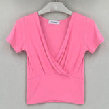 Fashionkova  Cropped T Shirt Women Cotton Sexy V-Neck Thin Tee Shirt Elastic Short Sleeve 2022 Summer Womens Clothing T Shirts Poleras Mujer