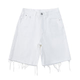 Fashionkova  Women's Short Jeans 2022 Summer Streetwear High Waist Five Points Trousers Casual Vintage Baggy Straight Femme Denim Short Pants