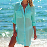 Fashionkova  Hot 2022 Cotton Tunics For Beach Women Swimsuit Cover-Ups Woman Swimwear Beach Cover Up Beachwear Mini Dress Saida De Praia