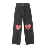 Fashionkova  Blue High Waist Women's Straight Jeans Black Vintage Baggy Streetwear Harajuku Korean Fashion Girl Denim Trouser Wide Leg Pants