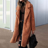 Fashionkova  2022 Autumn Long Winter Coat Woman Faux Fur Coat Women Warm Ladies Fur Teddy Jacket Female Plush Teddy Coat  Outwear