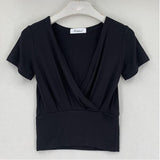 Fashionkova  Cropped T Shirt Women Cotton Sexy V-Neck Thin Tee Shirt Elastic Short Sleeve 2022 Summer Womens Clothing T Shirts Poleras Mujer