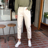 Fashionkova  Casual Pants Women Solid Simple Pocket BF Pleated Feet Tie Baggy Hip Hop Womens All-Match Teenagers Daily Streetwear Harajuku