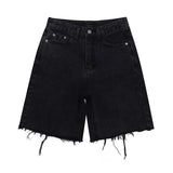 Fashionkova  Women's Short Jeans 2022 Summer Streetwear High Waist Five Points Trousers Casual Vintage Baggy Straight Femme Denim Short Pants