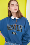 Fashionkova Printed Boyfriend Knitted Sweatshirt