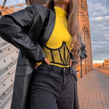 Fashionkova  Sexy Corset Underbust Women Gothic Corset Top Curve Shaper Modeling Strap Slimming Waist Belt Chain Lace Corsets Bustiers