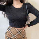 FashionKova - Plush Fleece Knit Sweater