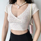 FashionKova - Miniature Peony Wrap Top