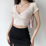 FashionKova - Miniature Peony Wrap Top