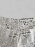 FashionKova - Newspaper Print Washed Boyfriend Jeans
