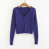 FashionKova - Knitted Clasp Open Cardigan