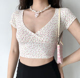 FashionKova - Miniature Peony Wrap Top