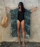 Fashionkova  Sexy Bikini Cover-Ups Women 2022 Summer Beach Pareo Stripes Loose Kimono Swimsuit Dress Beachwear Boho Bathing Suit Cover Up