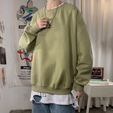 Fashionkova  Men Sweatshirts 2022 Autumn Winter Fashion Solid Color Long Sleeve Pullover Male Korean Harajuku Oversized Hoodies Streetwear