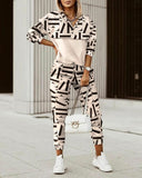 Fashionkova Casual Blazer Plaid Print 2Pcs Sets Jacket + Trousers Clothing Suit Women Clothes Set 2022 Autumn New Style