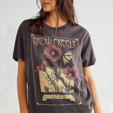 Fashionkova  Plant&Flower Graphic T-Shirts Woman Summer Short Sleeve O Neck Cotton Tee-Shirts Femme Casual Vintage Tshirts Tops