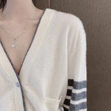 Fashionkova  Hot Sale Long Sleeve Spring Autumn Wool Women Sweaters TB Style Brand New Women Knitted Cardigan Sweater Fashion Top