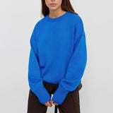 Fashionkova  Cashmere Elegant Women Sweater Oversized Knitted Basic Pullovers O Neck Loose Soft Female Knitwear Jumper