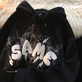 Fashionkova  Y2k Women Sweatshirts 2022 Autumn Funny Graffiti Monster Letter Print Anime Hoodies Fashion Harajuku Gothic Hooded Sweatshirts