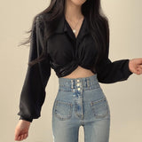 Fashionkova  Shirts Women Solid Popular Trendy All-Match Young Ladies New Arrival Slim College Summer Thin Clothing Street Wear Cozy Ins Hot