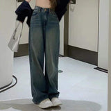 Fashionkova  Y2K Women Vintage Streetwear Baggy Cargo Jeans High Waisted Straight Wide Leg Pants Denim Trousers Fairy Grunge Alt Clothes