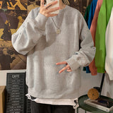 Fashionkova  Men Sweatshirts 2022 Autumn Winter Fashion Solid Color Long Sleeve Pullover Male Korean Harajuku Oversized Hoodies Streetwear