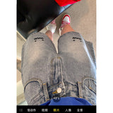 Fashionkova  High Waist Women's Jeans Shorts Wide Leg Five-Point Pants 2022 Summer Baggy Straight Street Harajuku Fashion Blue Denim Shorts